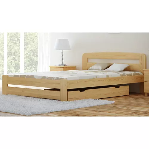 Komplett ágy, Léna, fenyő színben, Komfort matraccal. 140X200